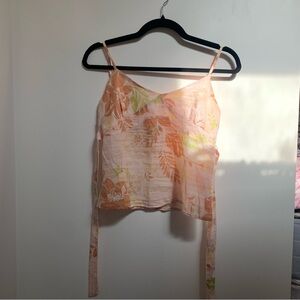 y2k american eagle babydoll floral top